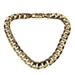 18 Karat Yellow Gold Curb Link Bracelet #20580